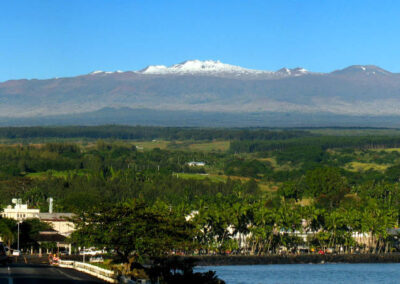 Maunakea overlooking Hilo Bay.